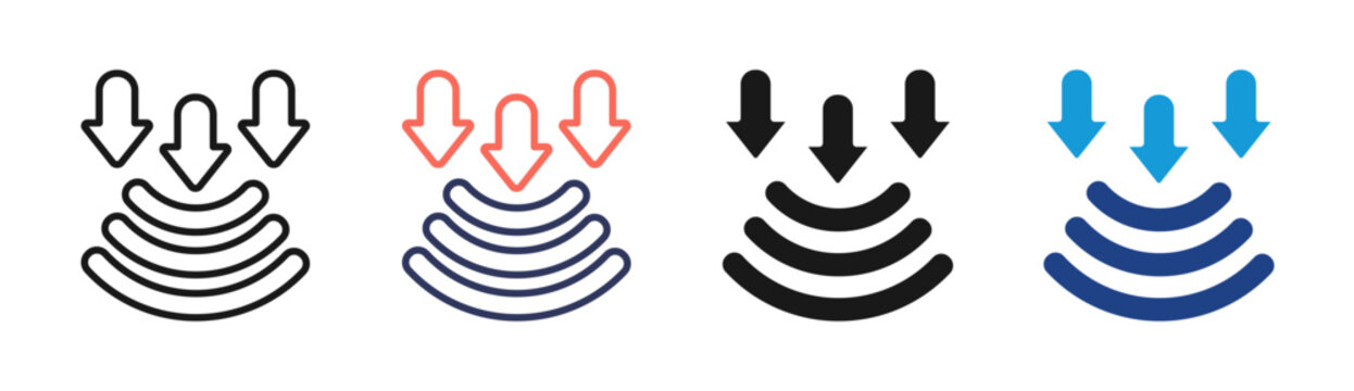 Work Pressure icon set multiple style collection