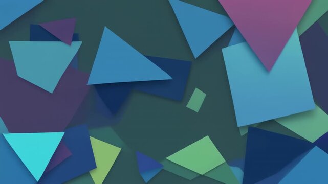 Abstract geometric mosaic pattern transition animation