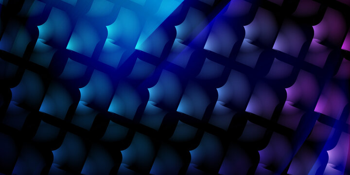 Abstract digital pattern with glowing blue and purple geometric shapes