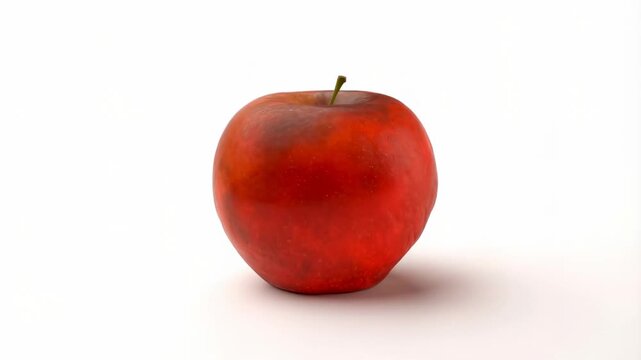 Timelapse of red apple aging and decay process over time