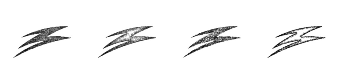 Black and white sketch drift logo design set