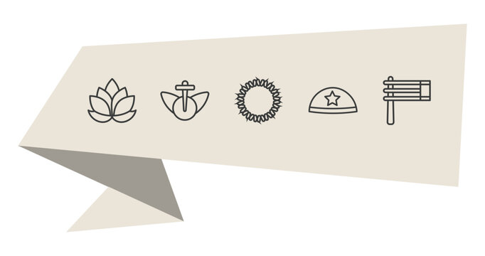 religion outline icon set. thin line lotus, heresy, yarmulke, gragger icons. editable vector