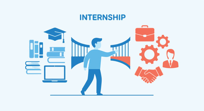 Young professional transitioning to career with internship opportunities
