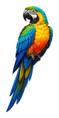 Obraz premium PNG Vibrant macaw perched gracefully.