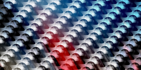 Obraz premium Abstract background with repeating spheres and red light streaks