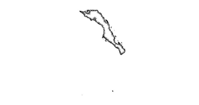 Sketch Baja California Sur outline map animation - smooth progressive reveal