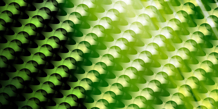 Abstract green pattern with glowing spheres and diagonal light