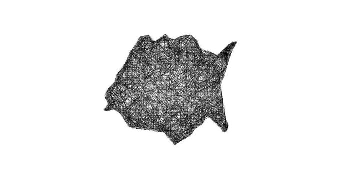 Sketch Morelos outline map animation - smooth progressive reveal