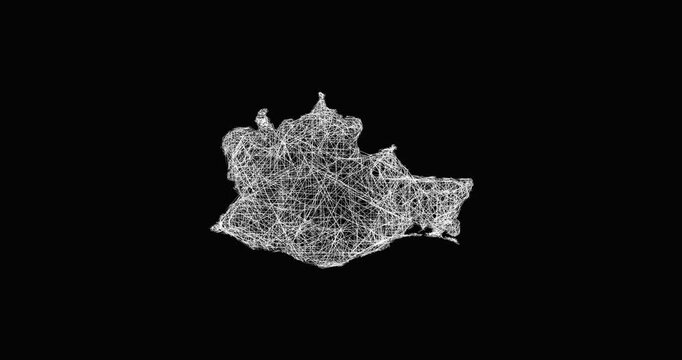 Sketch Oaxaca outline map animation - smooth progressive reveal