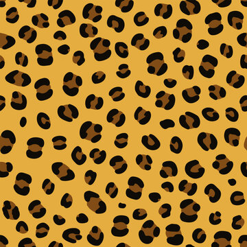 Seamless Abstract Spotted Pattern on Golden Background