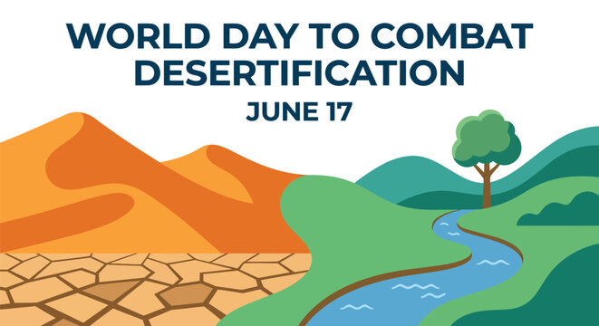 World day to combat desertification illustration