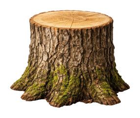 Obraz premium PNG Natural tree stump with moss