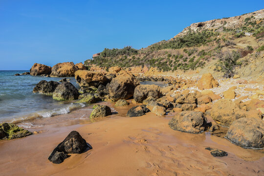 Scenic View of Ramla Bay, Gozo, Malta