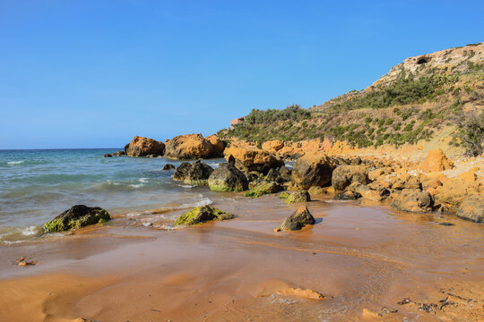 Scenic View of Ramla Bay, Gozo, Malta