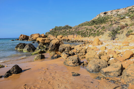 Scenic View of Ramla Bay, Gozo, Malta