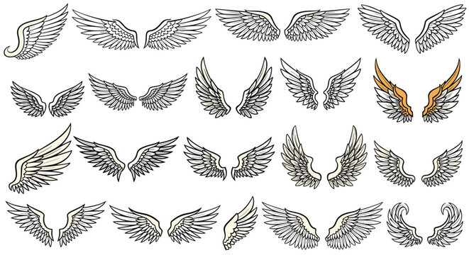 Islamic mosque archways and window frames collection with traditional crescent moons for Ramadan banner design.