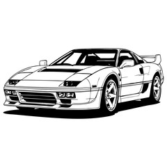 Naklejka premium Exotic sports car illustration