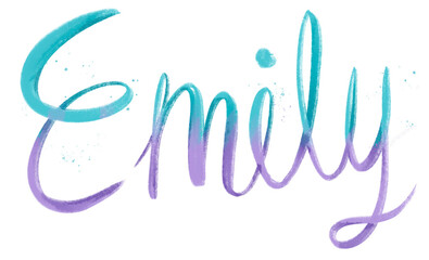 Obraz premium Emily png script calligraphy font