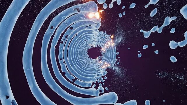 Delicate Blue Bone Lattice Animation Illustrating Osteoporosis Effects With Dynamic Patterns And Light Emissions For Medical Visualization
