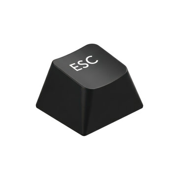Black esc key from a computer keyboard