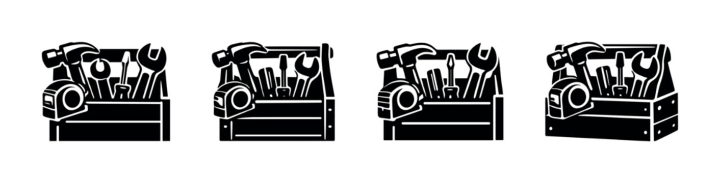 Collection of various tools neatly organized inside a toolbox for easy access