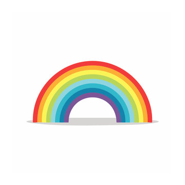 Colorful rainbow arch vector graphic