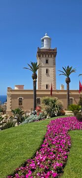 Historisches Geb&auml;ude, Leuchtturm am Kap Spartel in Tanger in Marokko 