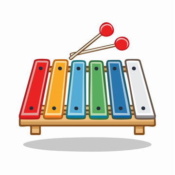 Colorful Xylophone with Mallets