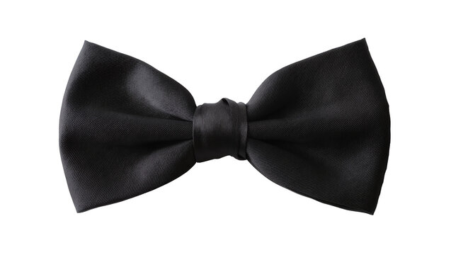 Isolated classic black bow tie, an essential accessory for formal attire and elegance