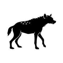 Obraz premium hyena icon silhouette illustration for wildlife and nature design