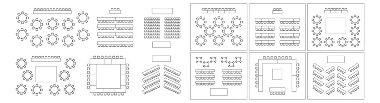 Event Seating and Floor Plan Layouts for Banquet, Conference, Wedding and Meeting Room Design