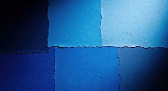 Abstract Blue Color Swatches Background.