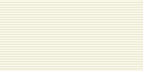 Fototapeta premium Blank Lined Notebook Paper Background, Horizontal Lines on Cream Paper Texture
