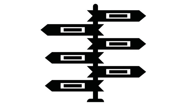 Multiple Directional Signpost with Arrows Pointing in Various Directions.