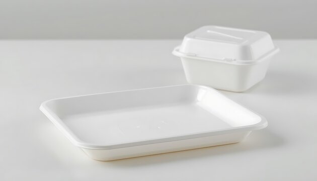 white plastic container for food