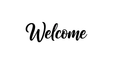 Welcome message, greeting card, typography design, vector illustration © Viadalla