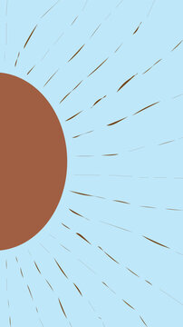 Minimalist Boho Sun Rays Vector Illustration Half Celestial Sunburst Print Element Isolated