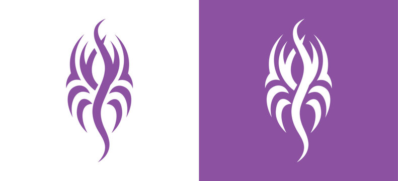 Tribal Snake Logo Vector, Abstract Serpent Emblem, Modern Tattoo Style Mascot Branding Design