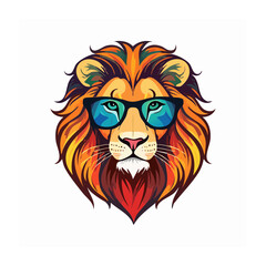 Obraz premium Stylized tiger face vector illustration