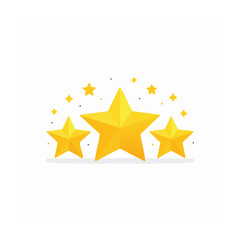 Obraz premium Yellow star with sparkles vector icon