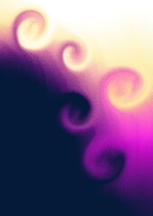Naklejka premium Abstract spiral swirl background with grainy texture in dark purple, fuchsia, and cream gradient.