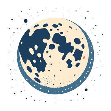 Flat cow face pattern icon