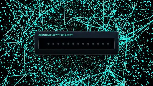 Abstract Quantum Encryption Binary Data Flow Secure Connection Technology Background