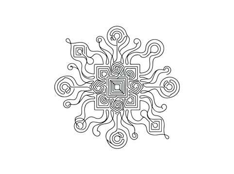 Single line drawing of quantum chipset
