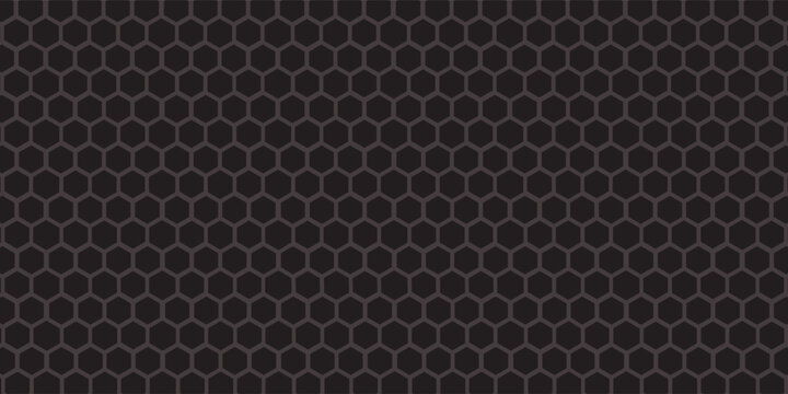 Clean dark grey seamless honeycomb geometric pattern background.