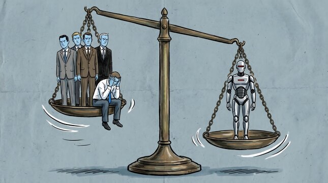 Robots Vs Humans Imbalance in a Conceptual Scale