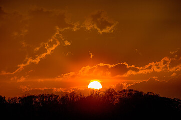 Fototapeta premium 日没の夕焼け