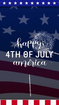 4th of july celebration banner with festive text, perfect for promoting independence day events and gatherings on various platforms.