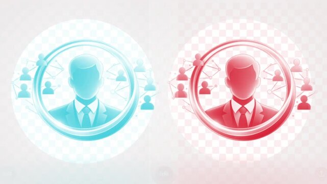 Animated account filled line icon on transparent background, ecommerce animation, 4k video motion graphic with alpha channel, use for web design, mobile apps, 