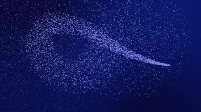Abstract elegant particles animation concept for birthday and holiday celebration. 4K background with bokeh effect and light particles on dark background. Animation with diffused light effect.